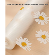 10 Meters Daisy Patterned Anti-Slip Protective Mat for Cabinet Interior