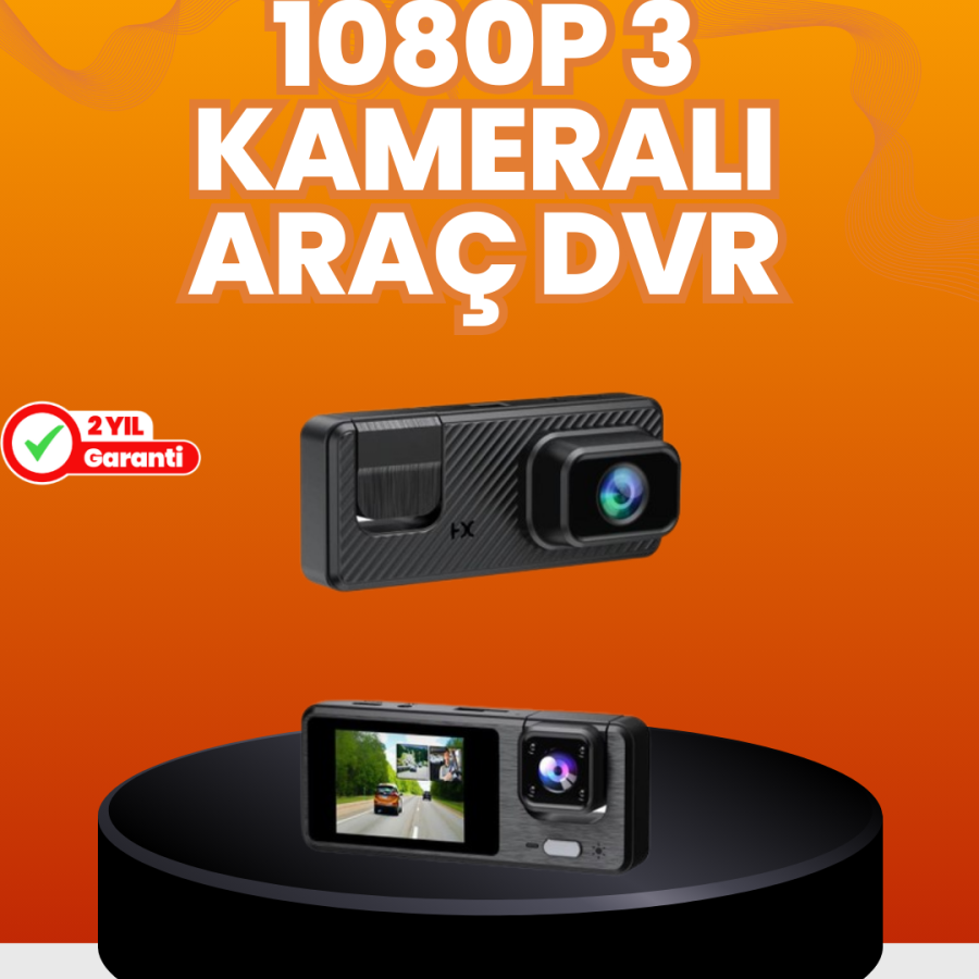 In-Vehicle Security Camera | 3-Channel, 24-Hour Parking Support
