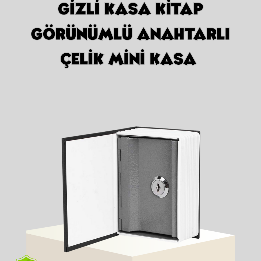 Dictionary Looking Secret Book Safe – Metal Inner Case with Key, Compact Size, Stylish and Safe Design