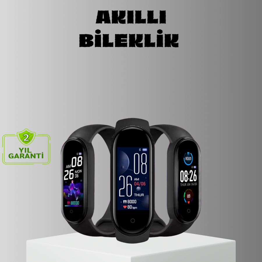 Smart Bracelet with Pedometer, Calorie Tracking, Notification Compatible IP67