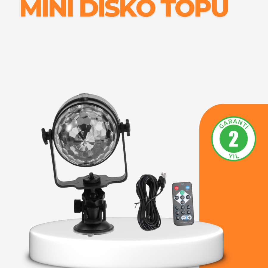3 Colors 7 Modes Rotating Disco Ball Light
