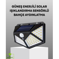 100 LED Solar Lamp Motion Sensing Garden Wall Outdoor Lighting