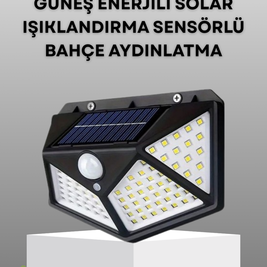 100 LED Solar Lamp Motion Sensing Garden Wall Outdoor Lighting