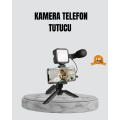 Phone Video Shooting Kit LED Lighting Full Set with Microphone Tripod