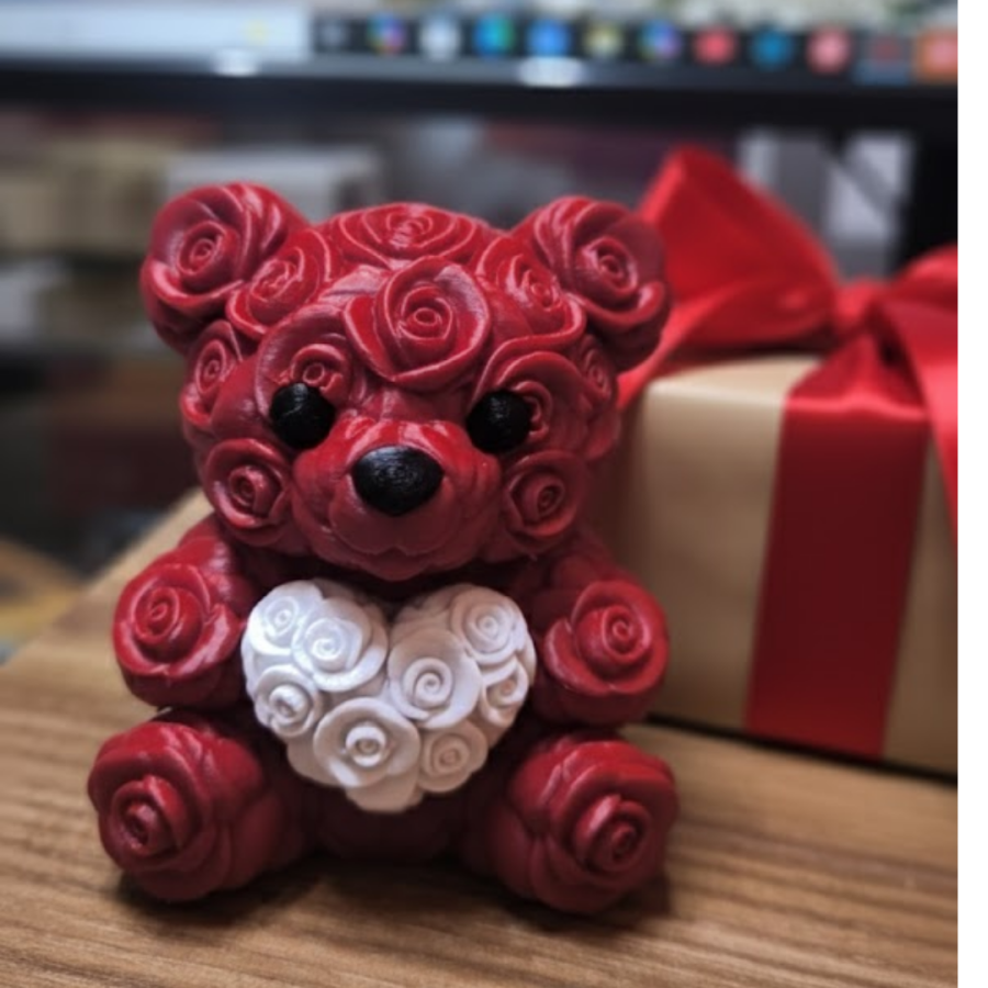 10 cm 3D Heart Holding Teddy Bear Decorative Valentine s Day Gift