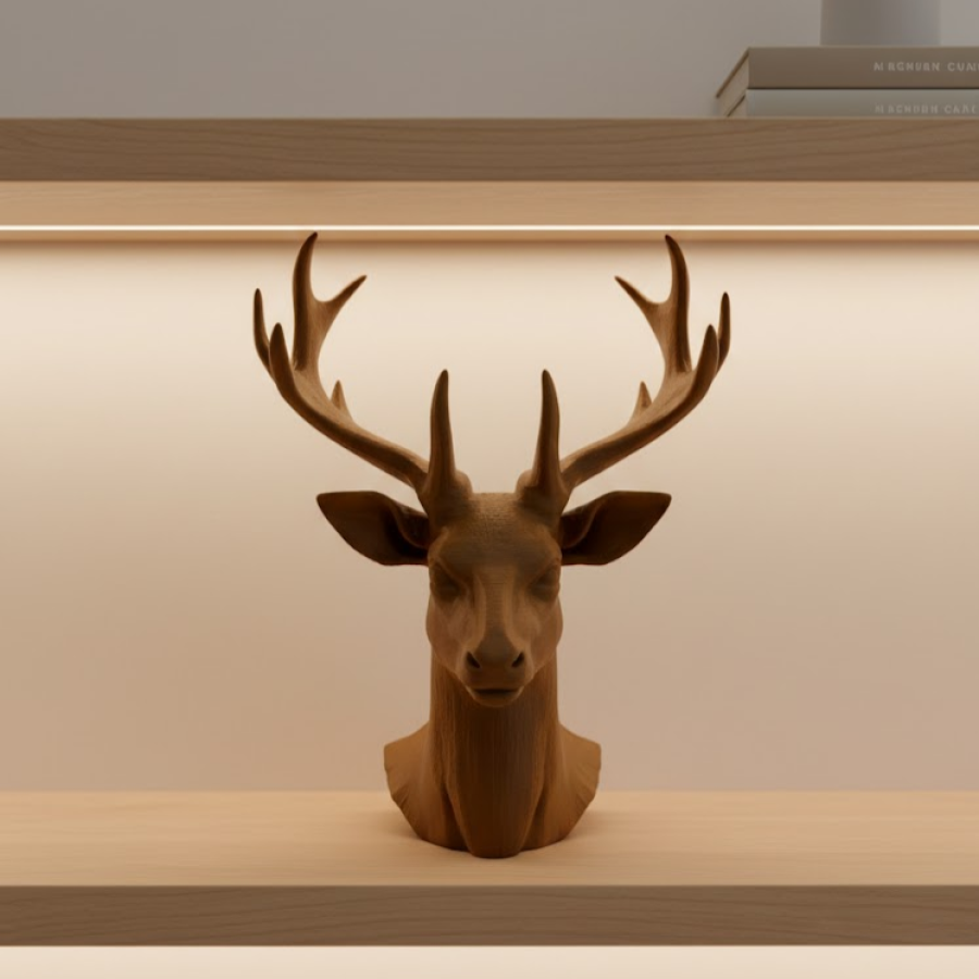Decorative Brown Deer Figurine Living Room and Shelf Decor Decorative Brown Deer Figurine Living Room and Shelf Decor