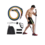 Multi-Purpose Resistance Band Training Set 11 Pieces for Home Sports