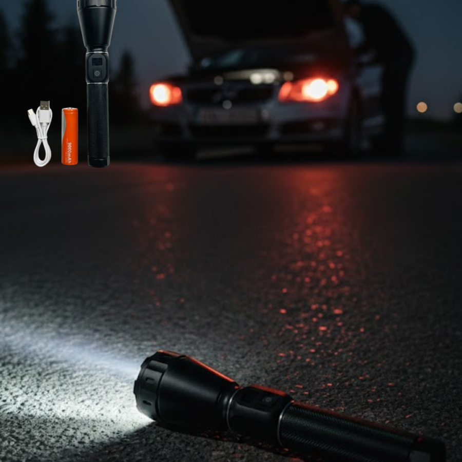 Long-Lasting Battery Rechargeable Flashlight Powerful LED Lighting Long-Lasting Battery Rechargeable Flashlight Powerful LED Lighting