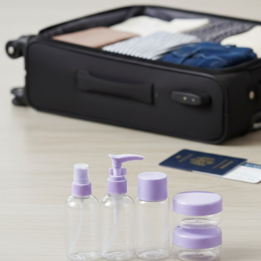30 ml 5 Piece Travel Bottle Set Leak Proof Portable