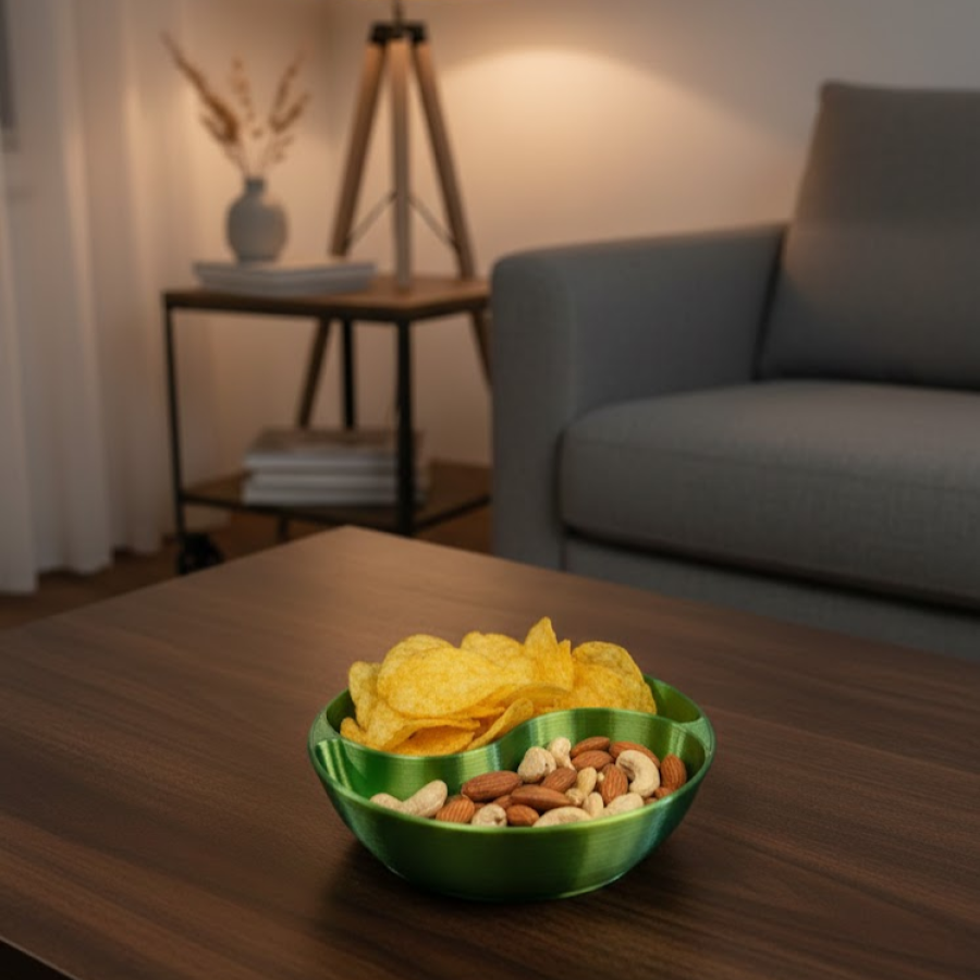 Decorative Green Snack Bowl Set of 4 3x12 cm