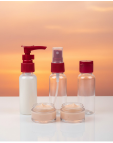 30 ml Set of 5 Travel Bath Bottles Leak Proof Design