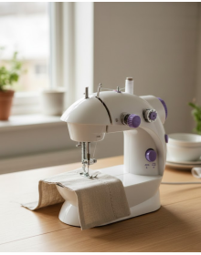 Pedal Mini Sewing Machine Double Spool Lockstitch