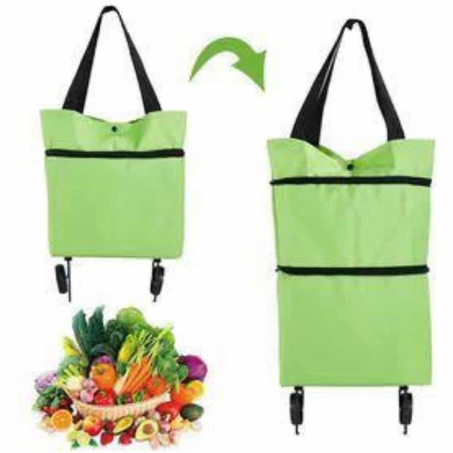 Foldable Wheeled Market Market Arcade Trolley Grocery Shopping Bag