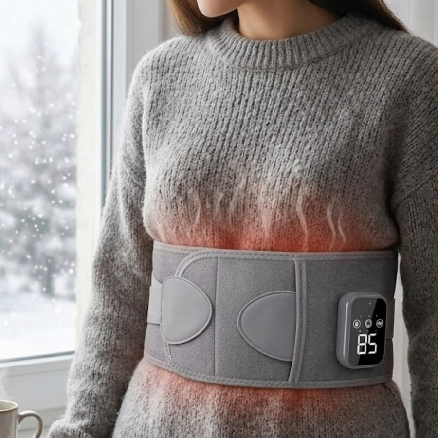 3 Stage Heated and Vibrating Waist Support Belt Ergonomic Design