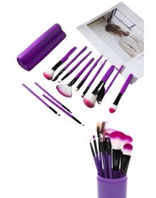 12 Pieces Professional Makeup Brush Eyeshadow Brush Blush Brush Soft Bristles