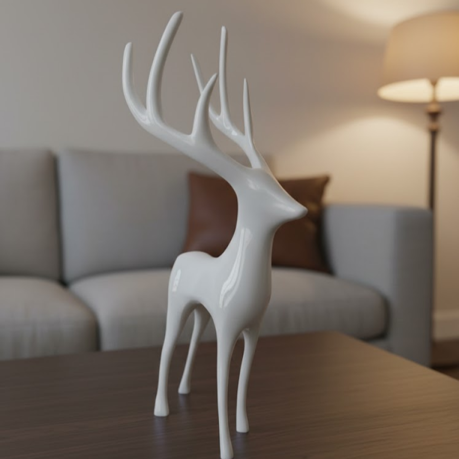 DEER FIGURE WHITE
