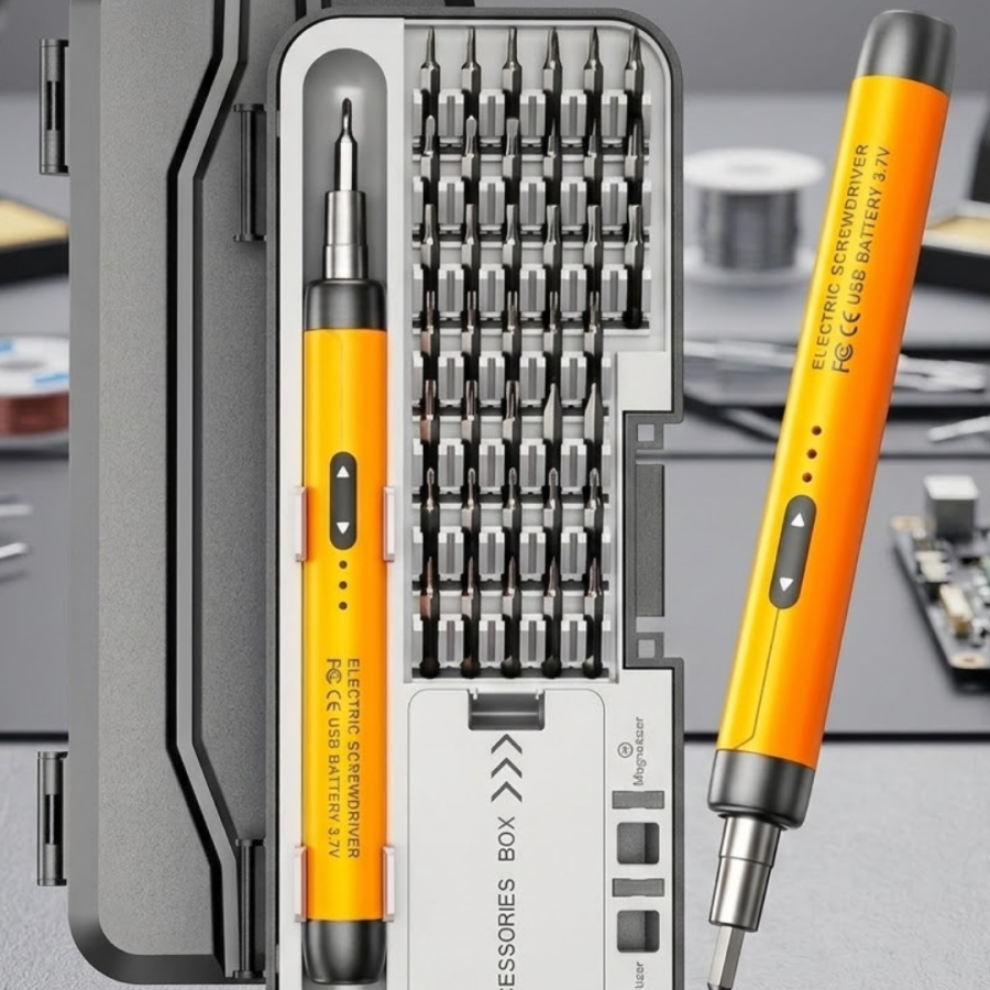 Type C Cordless Mini Electric Screwdriver 38 Bit Magnetic Repair Kit