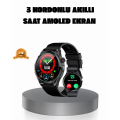 AMOLED Screen Smartwatch – Smart Watch with 3 Bands, Heart Rate & Sleep Tracking