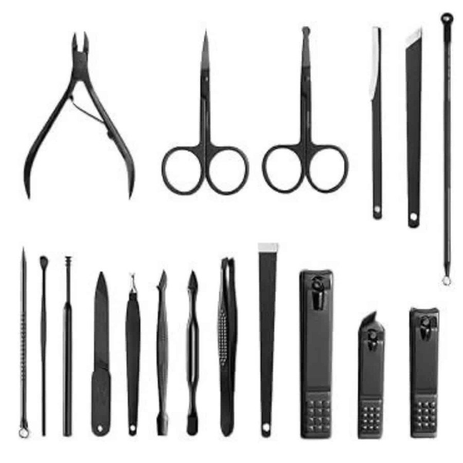17 Piece Manicure Set Hand and Foot Care File Tweezers Nail Cleaning 17 Piece Manicure Set Hand and Foot Care File Tweezers Nail Cleaning