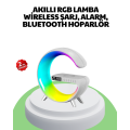 RGB Atmosphere Lamp with Bluetooth Speaker with Wireless Charging and Clock Features RGB Atmosphere Lamp with Bluetooth Speaker with Wireless Charging and Clock Features