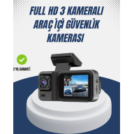 1080P Triple Camera Dash Cam with Wi-Fi Supported Parking Mode and G-Sensor
