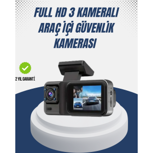 1080P Triple Camera Dash Cam with Wi-Fi Supported Parking Mode and G-Sensor