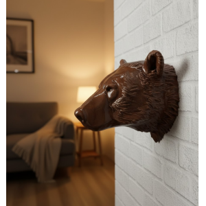 Decorative Bear Wall Statue Hanging Gift 25x19 cm
