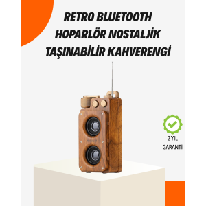 Wooden Style Wireless Speaker 5W Powerful Bass TF USB AUX