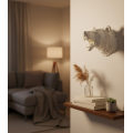 Cream Bear Figure Wall Ornament Hangable Gift Decorative 25x19 cm