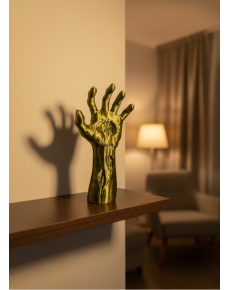 Artistic Hand Form Sculpture Gold Green Design Gift Decor