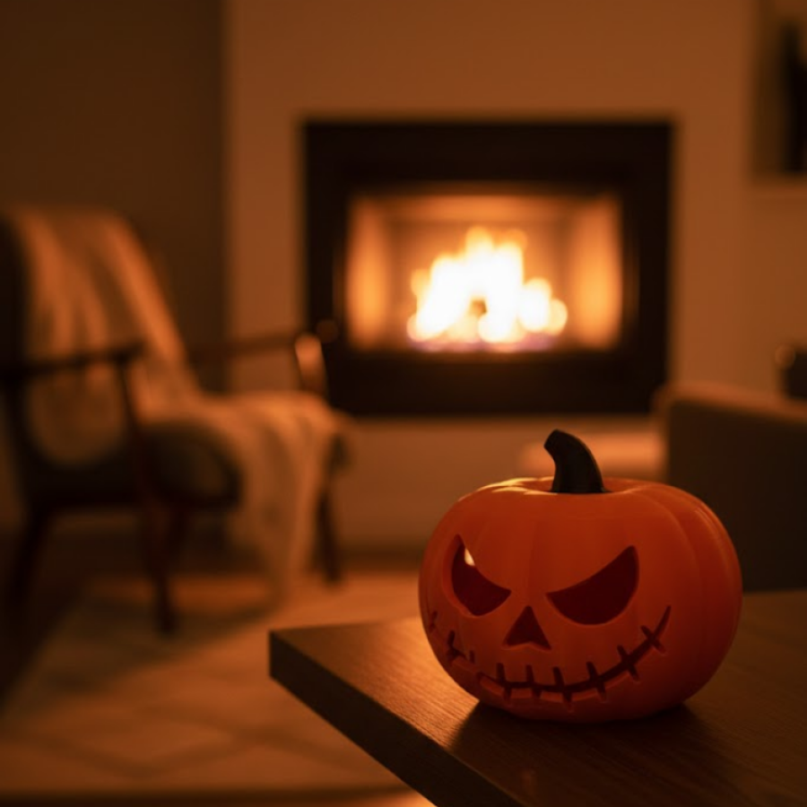 23×15 cm Horror Themed Pumpkin Figurine Decorative Home Office Ornament