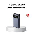 Powerbank 20000 mAh Fast Charging with LED Flashlight and 4 Ports Powerbank 20000 mAh Fast Charging with LED Flashlight and 4 Ports