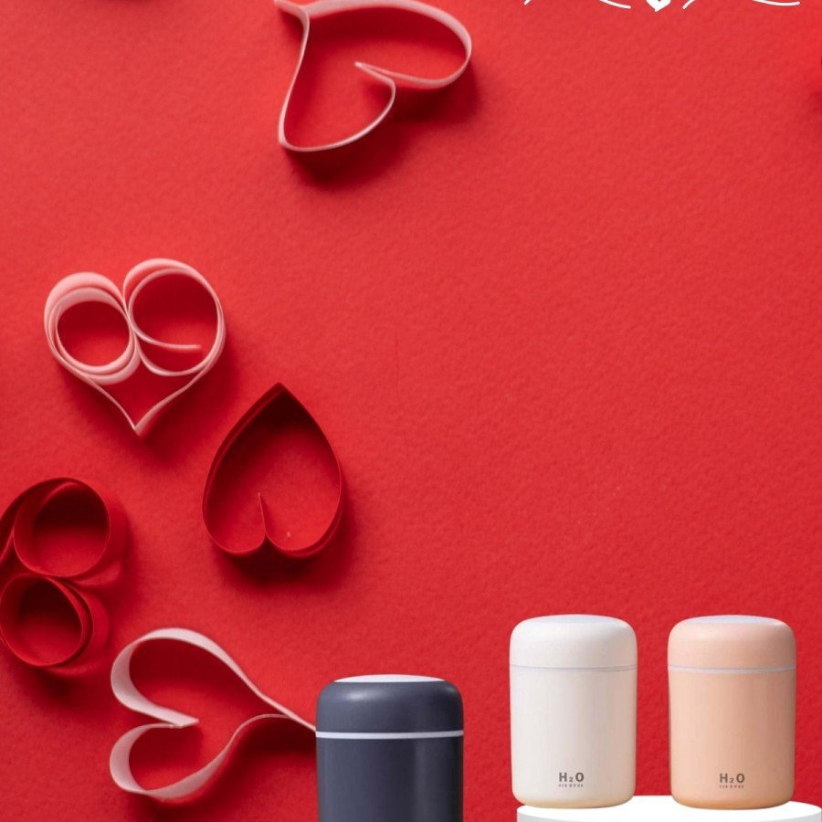 Gift for Lover LED Light Air Humidifier USB Rechargeable Special for Lover