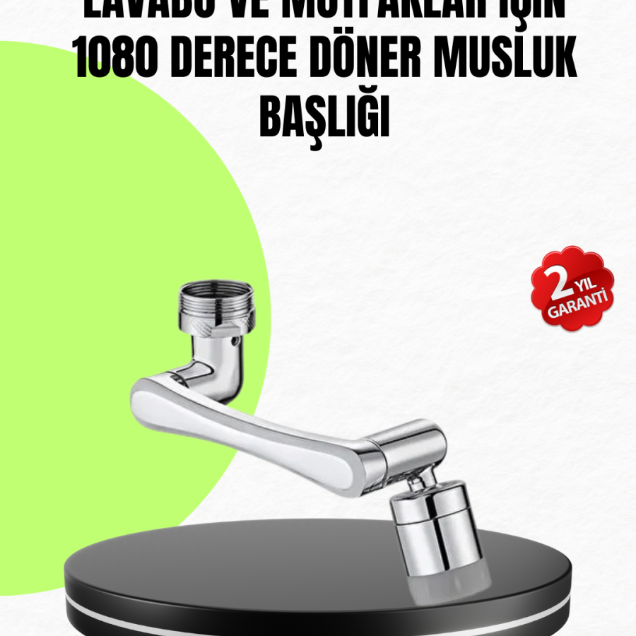2 Modes 1080° Rotatable Faucet Head Flexible 3 Jointed Movable Design
