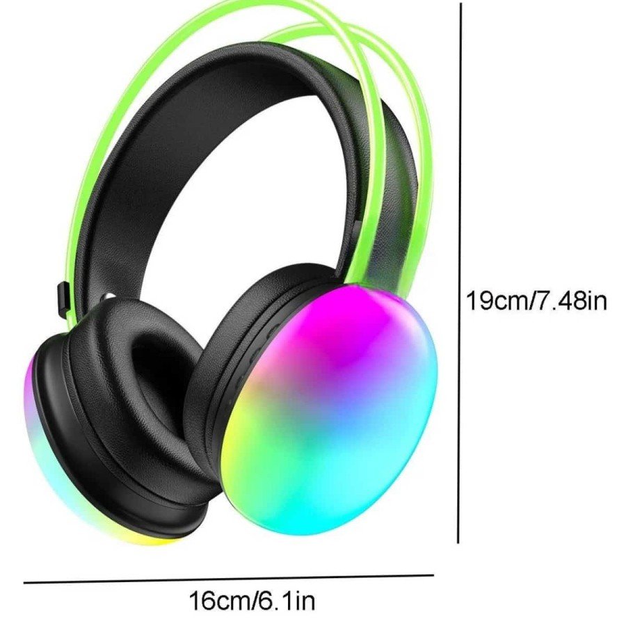 High Sound Quality Wireless On-Ear Bluetooth Headset with RGB Lights High Sound Quality Wireless On-Ear Bluetooth Headset with RGB Lights
