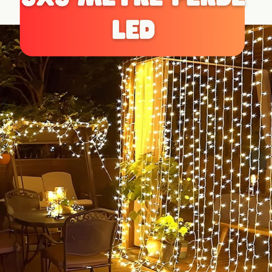 3x3 Meters Waterfall LED Curtain Light Indoor Outdoor Decoration
