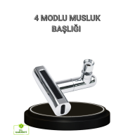 4 Function Faucet Head 360 Degree Rotatable and Water Saving