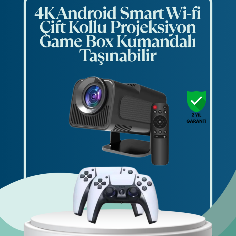 450 ANSI Lumens, Compact Home Projector with 4K Support