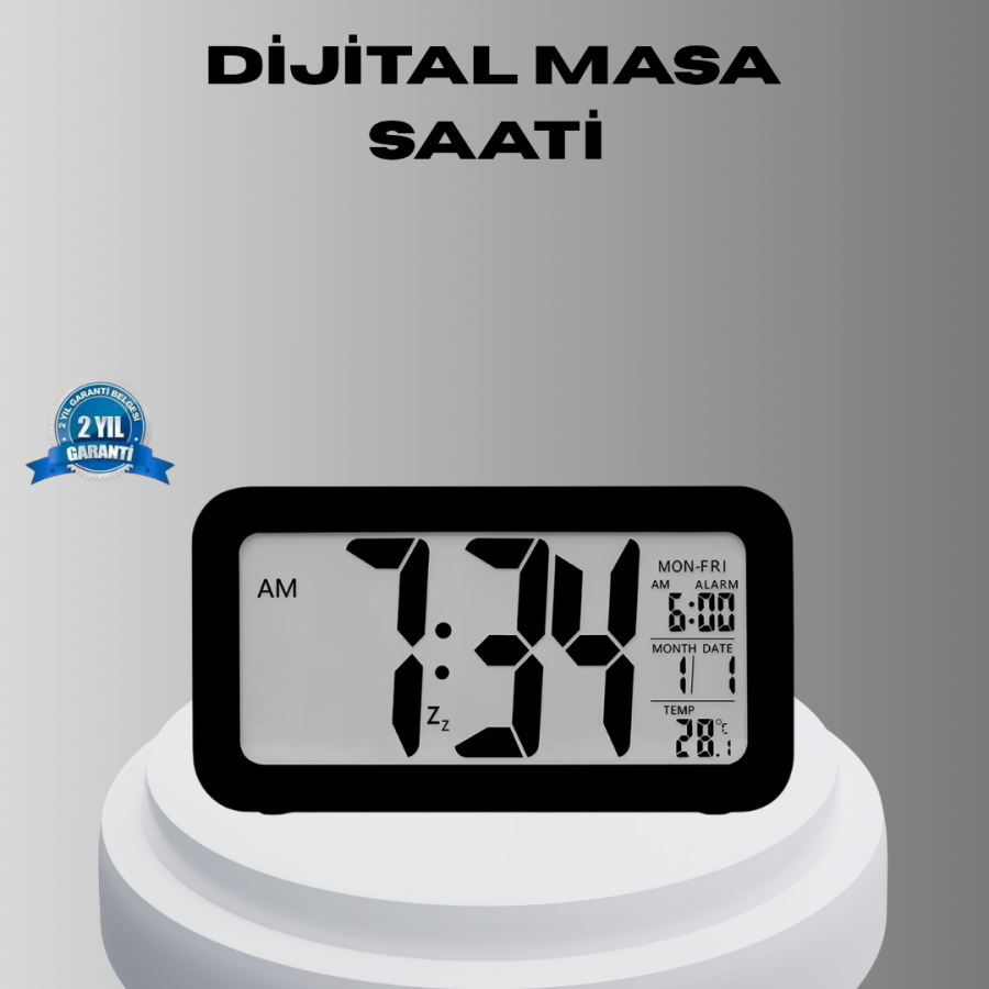 Digital Desk Clock with Sensor, Illumination, Alarm and Temperature Measurement Digital Desk Clock with Sensor, Illumination, Alarm and Temperature Measurement