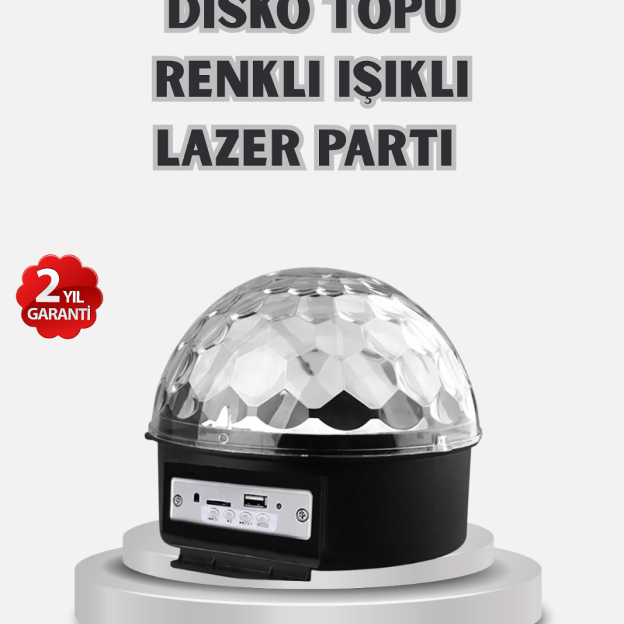 LED Disco Globe with Rotating Light Synchronized to the Rhythm with Bluetooth Speaker