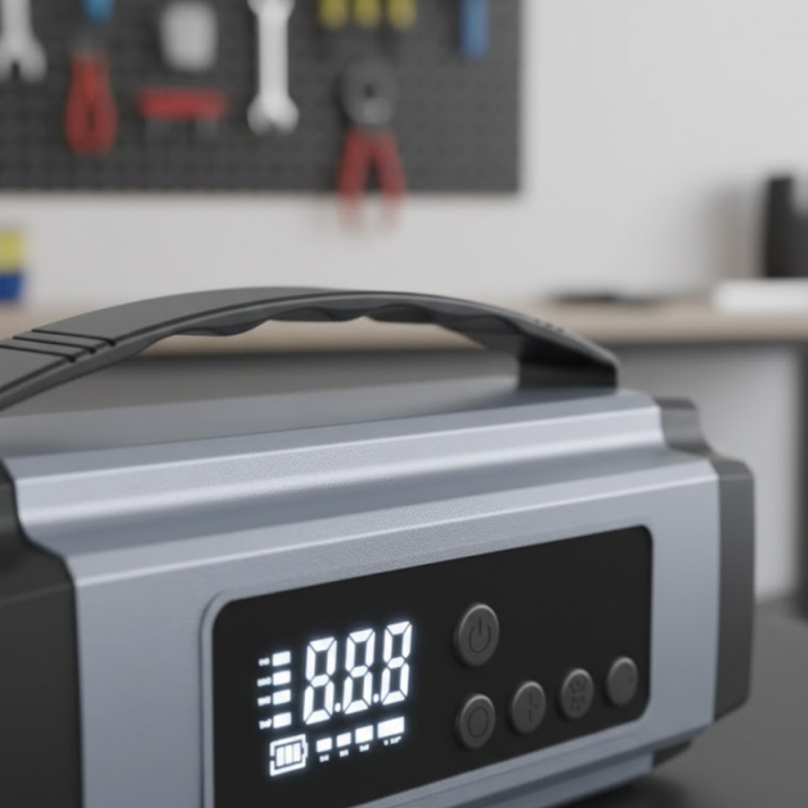 Multifunctional Vehicle Battery Booster Air Compressor and Power Supply for Emergency Situations