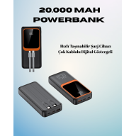 20000 mAh Powerbank | Multi-Cable, Digital Display, High Speed ​​Charger