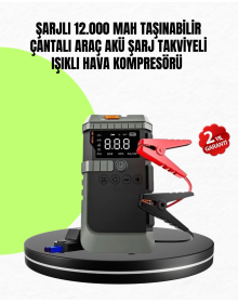 4 in 1 Vehicle Battery Charger Booster Device with Powerbank Feature