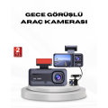 Full HD Triple Camera Dash Cam with G-Sensor and Night Vision Full HD Triple Camera Dash Cam with G-Sensor and Night Vision