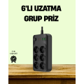 2500W Powerful 6-Plug Socket with USB and Type-C Output Thermal Protection
