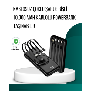 Compact Design, Powerful Performance – 10000mAh Wireless Powerbank