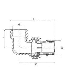 TOPTANBULURUM 3/4 Corner Radiator Union - TB56690