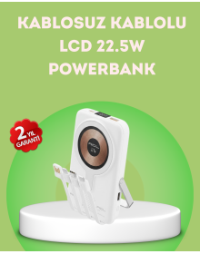 LCD Indicator Magnetic Powerbank Type C USB Port