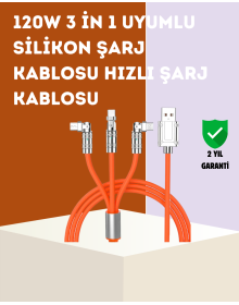 3 in 1 USB Charging Cable Offering 120W Fast Solution – Robust Body