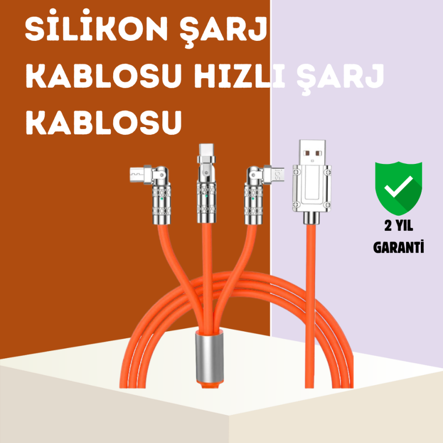 3 in 1 USB Charging Cable Offering 120W Fast Solution – Robust Body